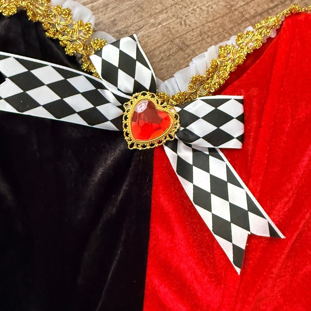 Leg Avenue Women Wicked Wonderland Queen 3pc Costume (87138),Red, M - Picture 8 of 16